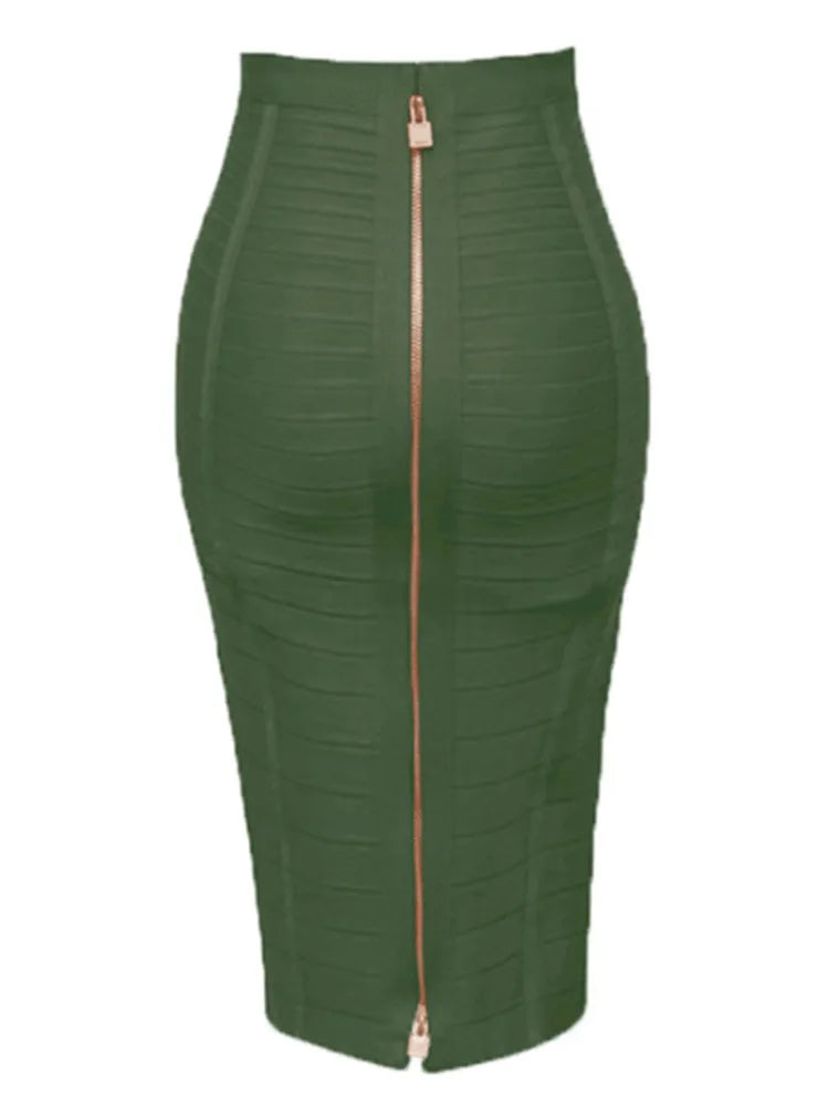 Zipper A Line Skirt