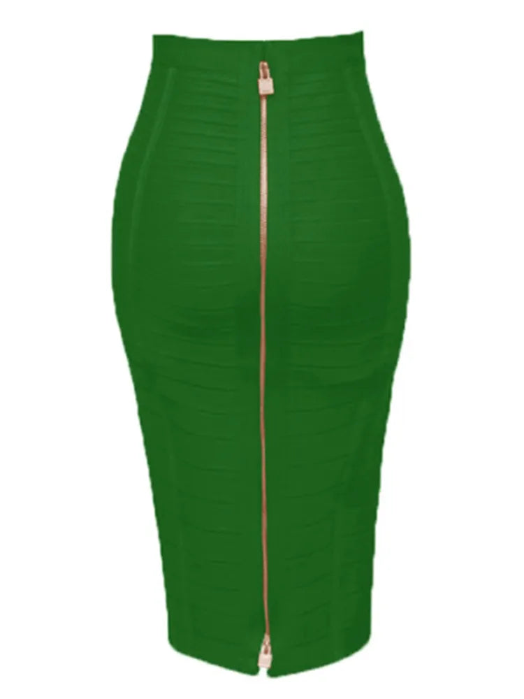 Zipper A Line Skirt