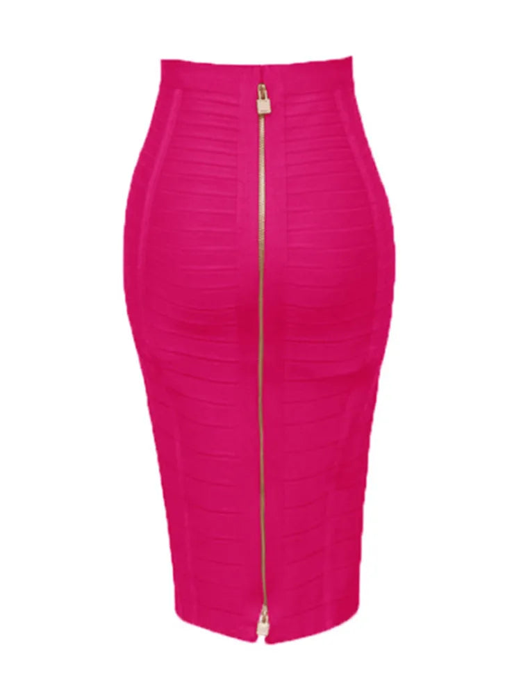 Zipper A Line Skirt