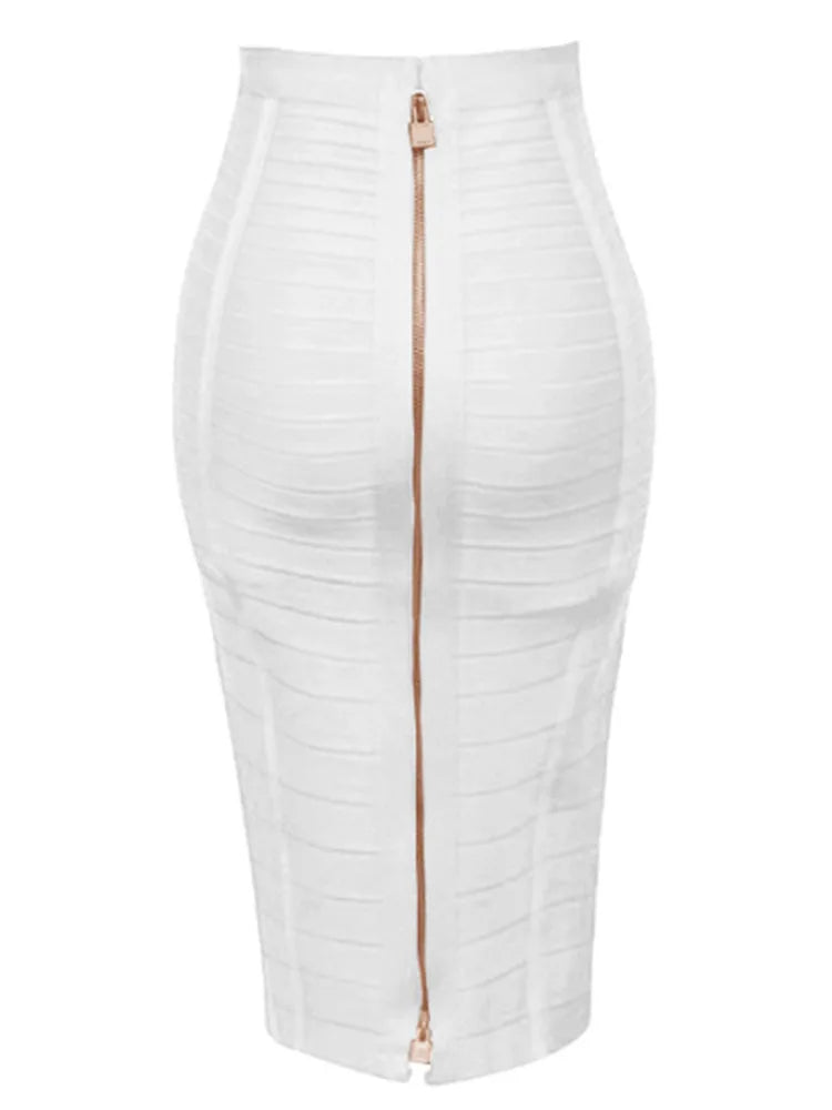 Zipper A Line Skirt