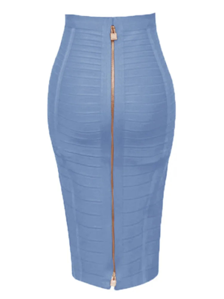 Zipper A Line Skirt
