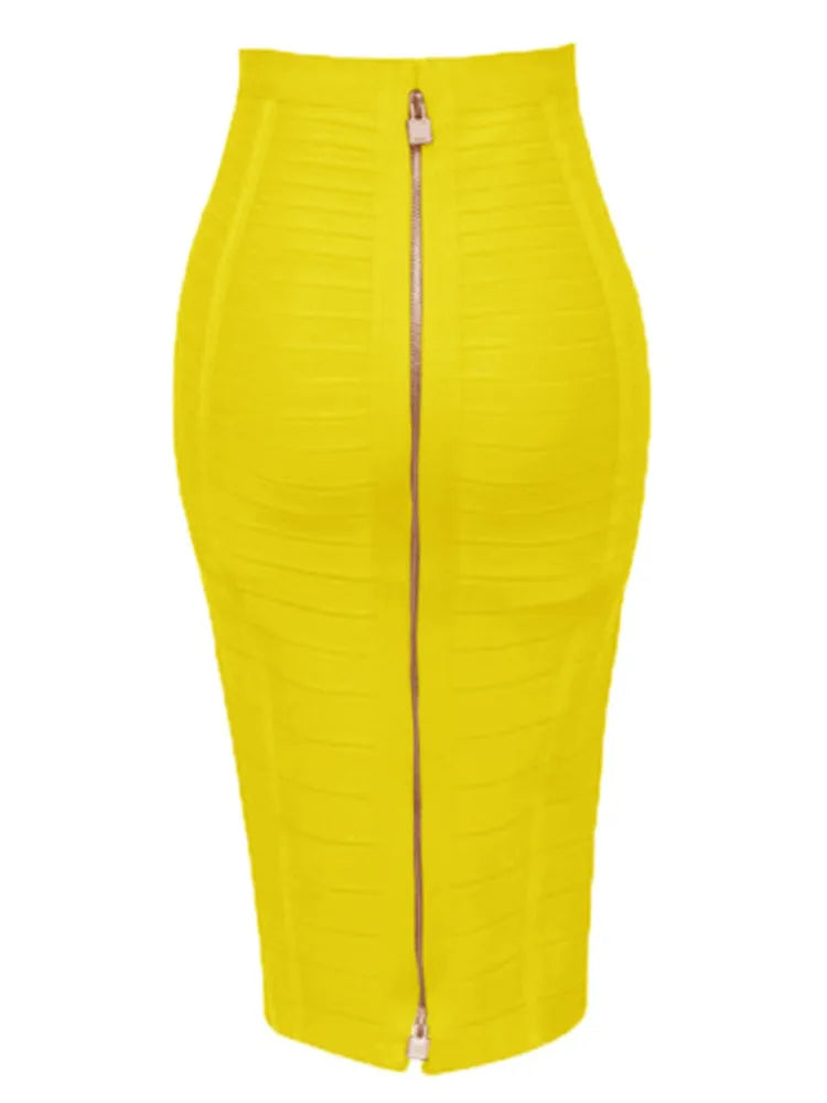 Zipper A Line Skirt