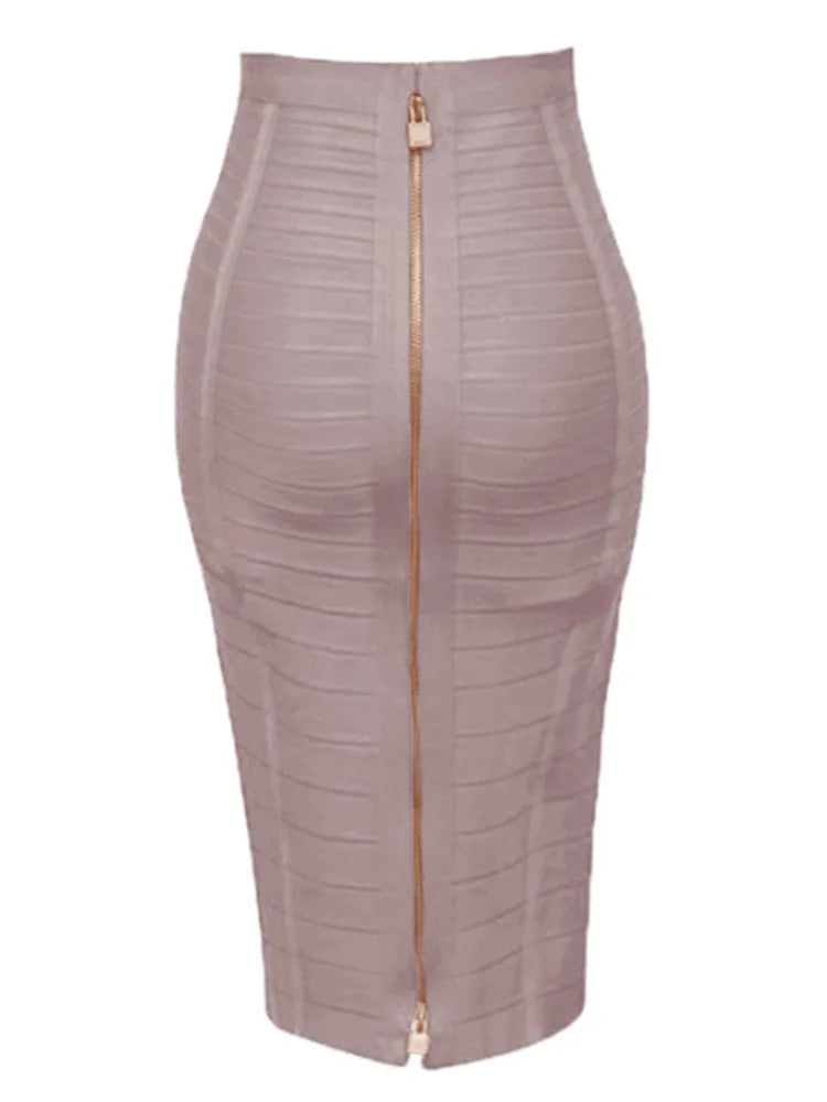 Zipper A Line Skirt