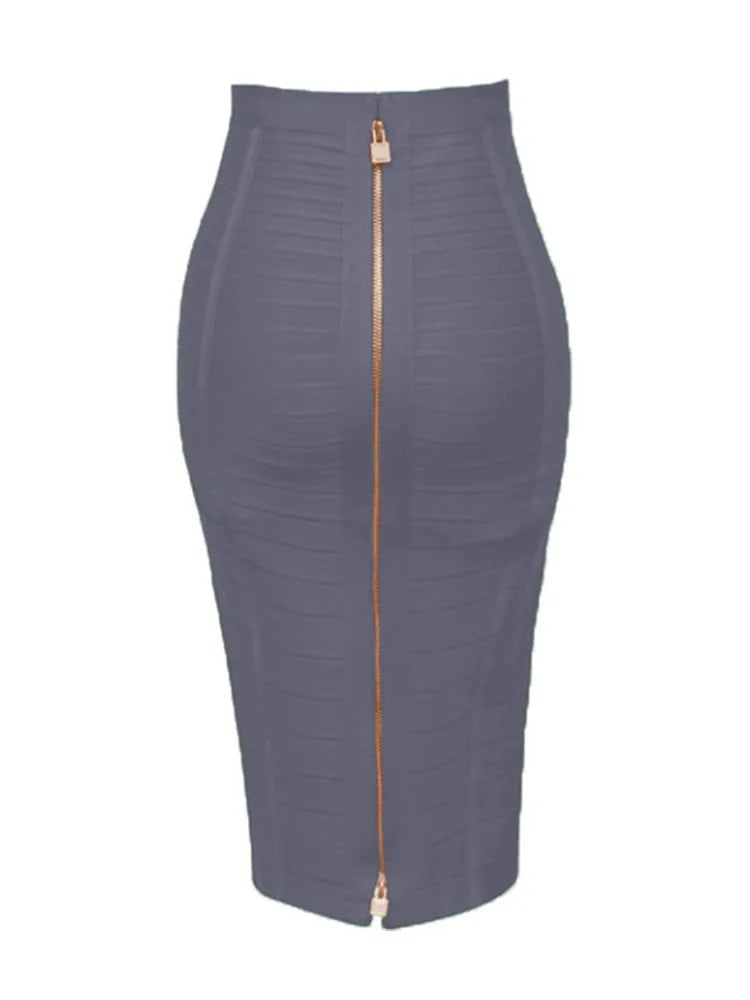 Zipper A Line Skirt
