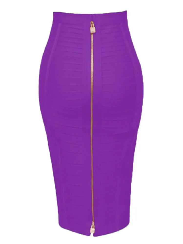 Zipper A Line Skirt