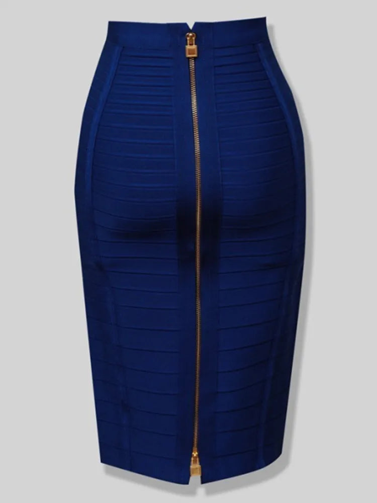 Zipper A Line Skirt