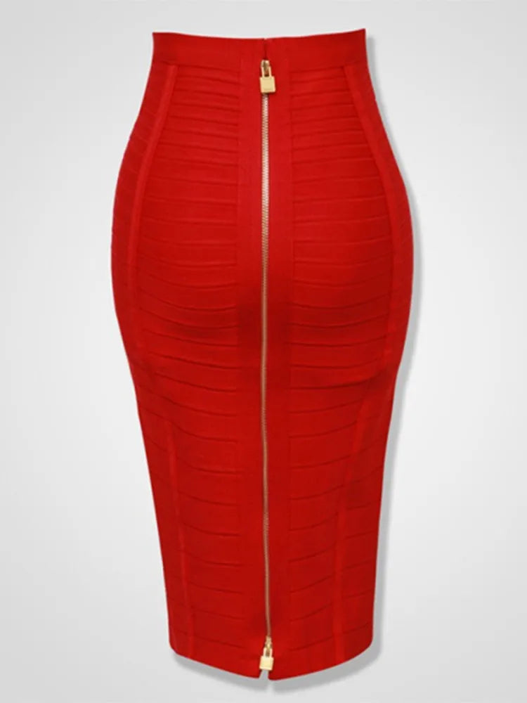 Zipper A Line Skirt