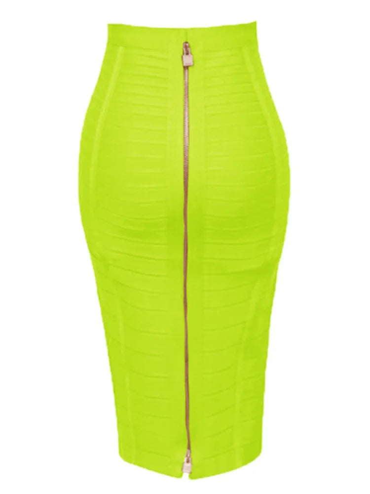 Zipper A Line Skirt